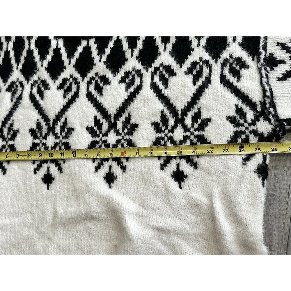 Free People Fireside Patterned Tunic‎ Oversized Dolman Sleeve Cuff Medium